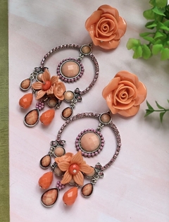 Aros de flores coral FLO - Gabriella Capucci