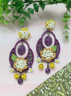 Aros violetas de flores DAISIES - comprar online
