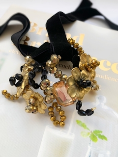 Pulsera de terciopelo y flores POLINA - Gabriella Capucci