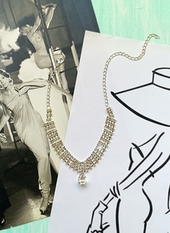 Choker de strass plateado CHARLOTTE - comprar online