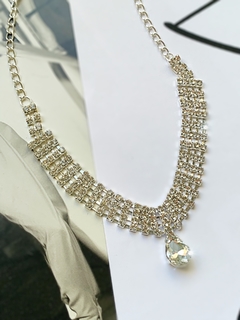 Choker de strass plateado CHARLOTTE en internet
