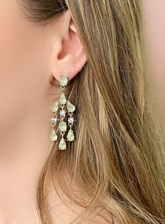 Aros de flecos y piedras SAMANTHA