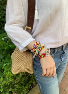 Imagen de Pulsera de hilo y caracoles IBIZA
