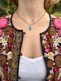 Collar con piedra turquesa JULES - tienda online
