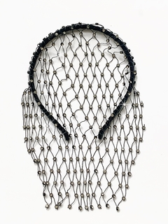 Vincha negra de strass SADIE - comprar online