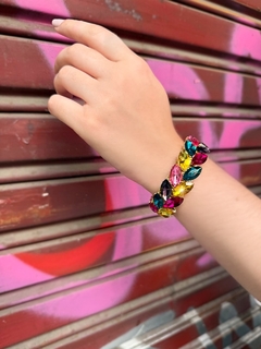 Pulsera de piedras cristal multicolor TANIA - comprar online