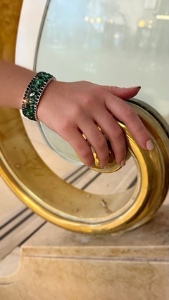 Pulsera verde de piedras cristal LOLA - tienda online