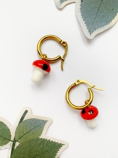 Argollas con dijes de honguitos MUSHROOMS - comprar online