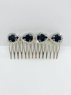 Peineta de piedras negras ALESSIA - comprar online