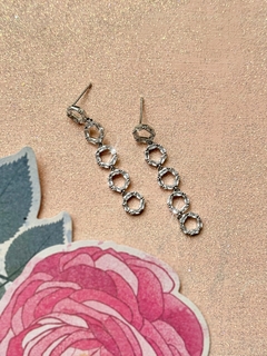 Aros largos de strass LAIA - comprar online
