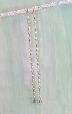 Aros largos de perlas CATY - comprar online