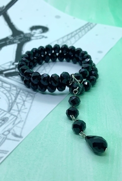 Pulsera negra multivueltas FIORELLA - comprar online