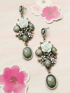 Aros de flores blancas FLORAL - comprar online