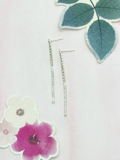 Aros largos de strass FIONA - comprar online