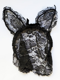 Vincha orejas de encaje negras OLIVIA - tienda online