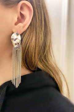 Aros plateados de flecos HEDDA en internet