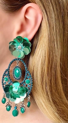 Aros de flores verdes BLOSSOM - comprar online