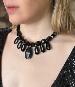 Collar negro de cristal azabache NARDA