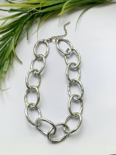 Collar cadena XL plateada MINDY - Gabriella Capucci