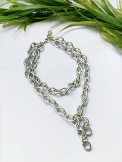 Collar cadena plateada BOWIE - Gabriella Capucci