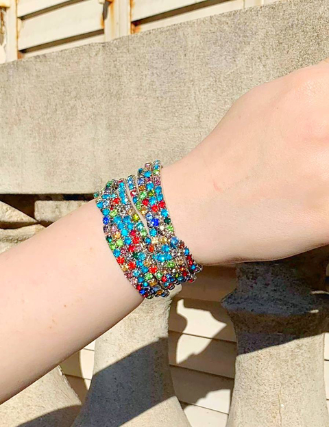 Pulsera multicolor elastizada AGNES - comprar online