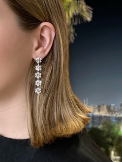 Aros de zirconia y perlas JULIET