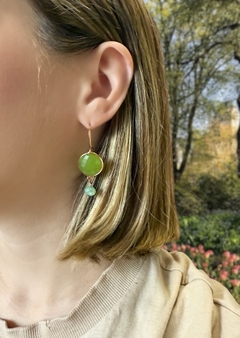 Aros ágata verdes MADELINE - Gabriella Capucci