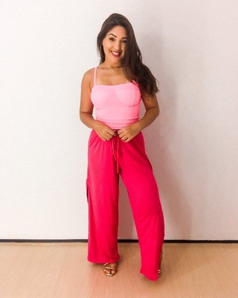 Pantalona fenda (pink)