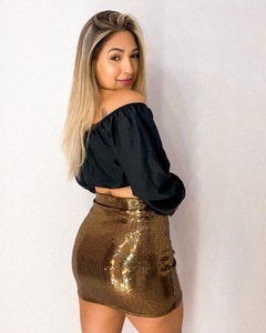 Saia paetê (dourado) - comprar online