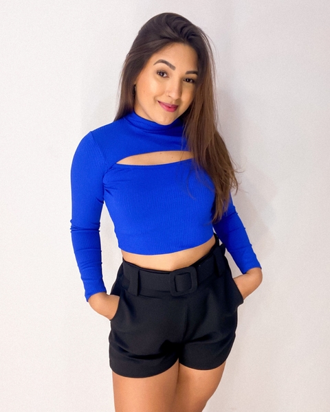 Cropped Jade (azul bic)