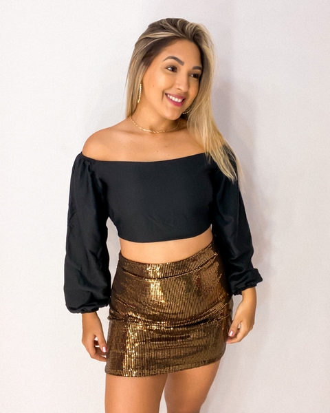 Saia paetê (dourado)