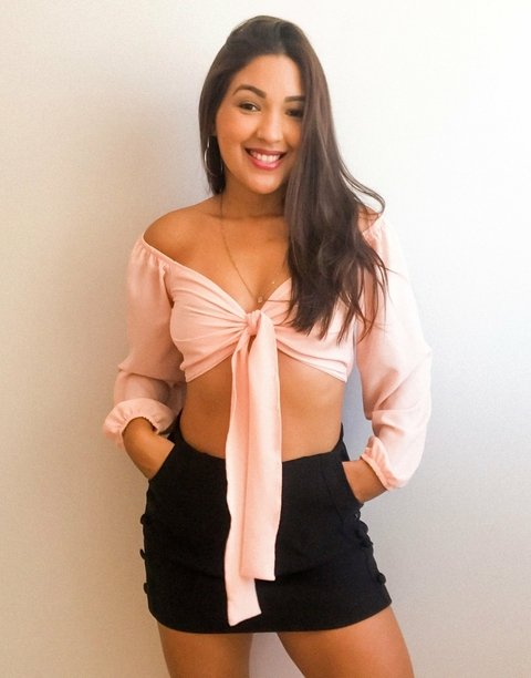 Cropped Tati (rosa bebê)