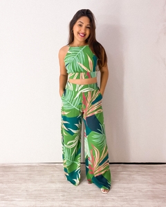Cropped Lili estampado (verde bandeira) - comprar online