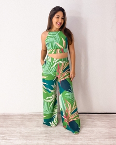 Cropped Lili estampado (verde bandeira) - Loja Of Girl