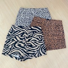 Short saia estampado (branco) - loja online