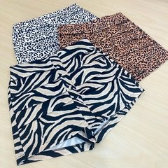 Short saia estampado (off) - Loja Of Girl