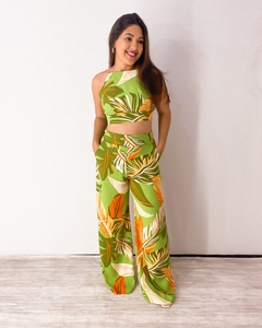 Cropped Lili estampado (verde claro) na internet