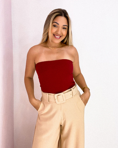 Pantalona com cinto (bege) - Loja Of Girl