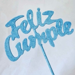 Topper Plastico Feliz Cumpleaños Gibre Varios colores