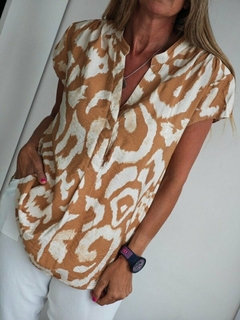 Tunica lino cey estampada - comprar online