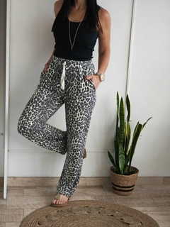 Pantalón algodón rustico peinado print en internet