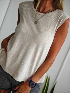 Musculosa Flame Tachas Last - Lo vi, lo ame