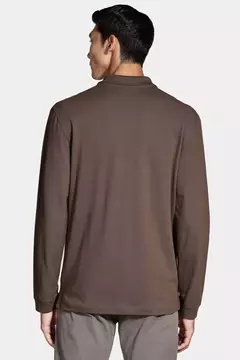 POLO PIQUET MANGA LONGA VERDE MILITAR - comprar online