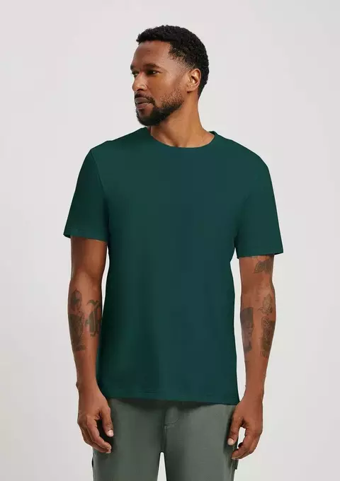 Camiseta Básica Unissex Manga Curta Verde