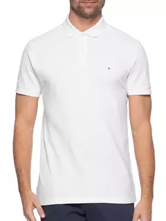 Polo Masculina Detalhe Interno - Branco - Marlô Modas