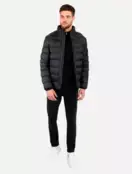 Jaqueta Aramis Regular Nylon Puffer Preta na internet