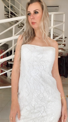 vestido tomara que caia todo em paete rf:10122-2 - comprar online