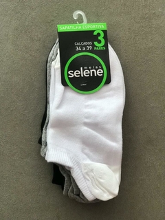 MEIA SAPATILHA KIT 3 UNIDADES FEM. - SELENE na internet