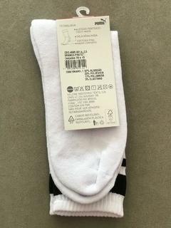 MEIA MAS CANO LONGO - BRANCO/PRETA PUMA - Incorpore Fit - Moda Fitness