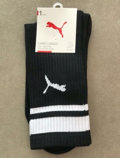 MEIA MASC CANO LONGO - PRETO/BRANCO PUMA na internet